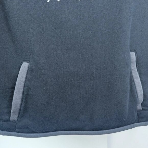 Vintage 90s Nike Air Boys Hoodie Size Medium Gray Black Red Tag Kangaroo Pocket - Picture 6 of 8